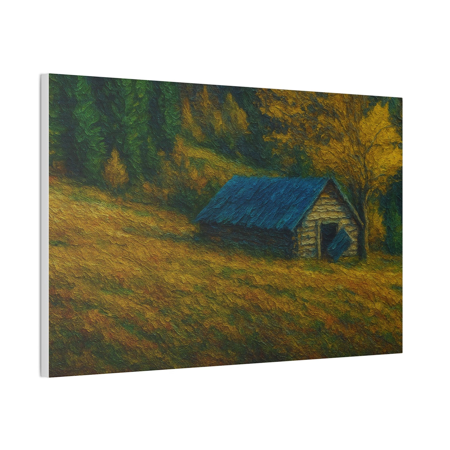 Rustic Canvas Wall Art, Nature Landscape Painting, Autumn Decor, Farmhouse Wall Art, Cozy Home Decoration - TRV