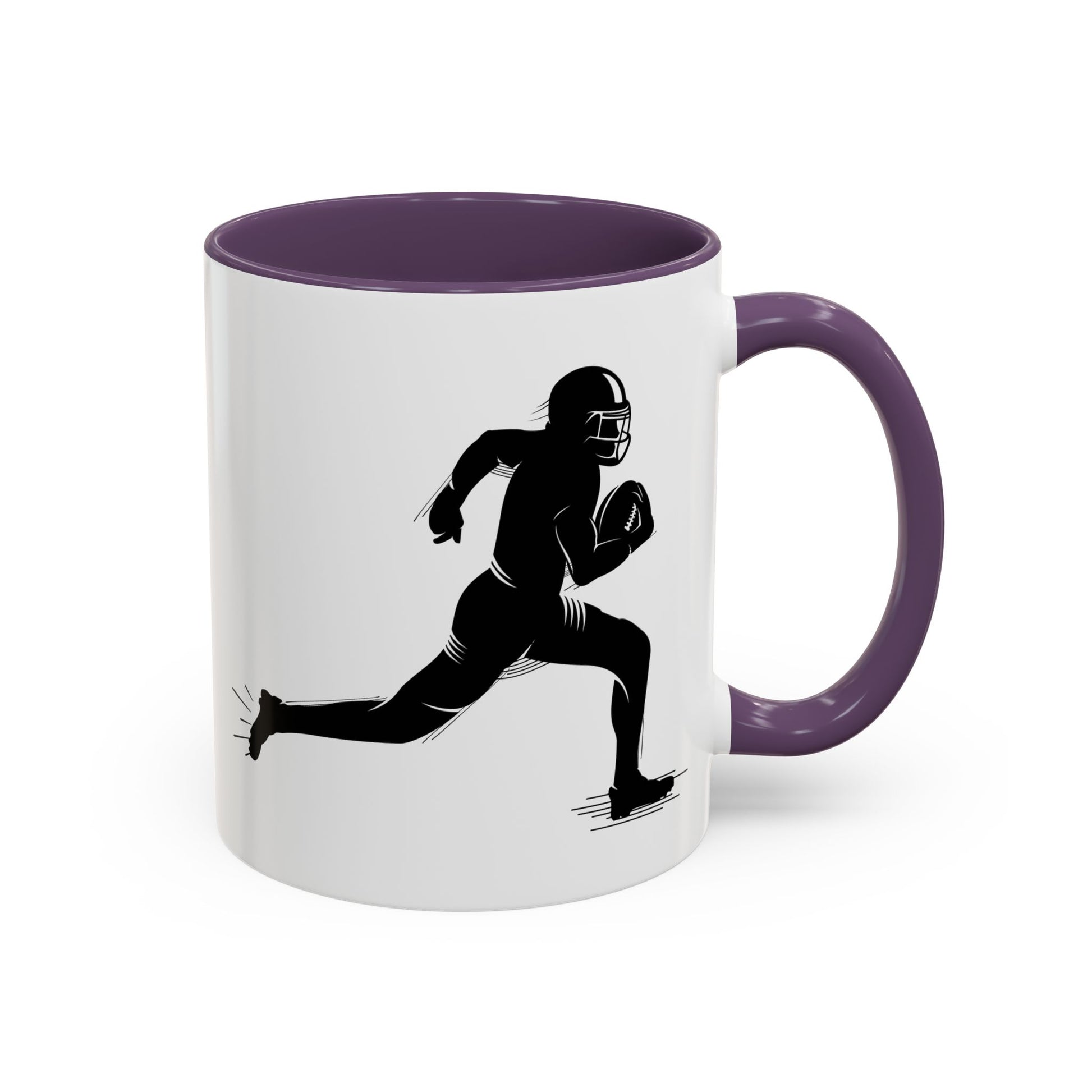 Football Player Themed Accent Coffee Mug, Sports Fan Gift, Unique Mug for Athletes, Coffee Lover, Game Day Essential - TRV