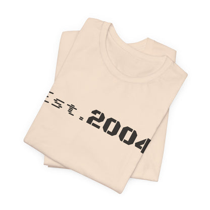 Vintage-inspired Est. 2004 T-shirt by Printify featuring minimalist design and classic birth year style.