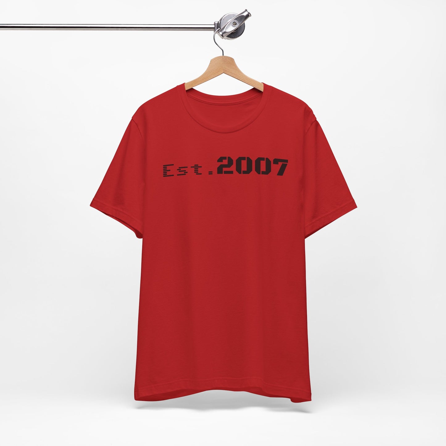 Unisex Casual Tee with Established 2007, Vintage T-Shirt, Anniversary Gift, Birthday Shirt, Year Established Top