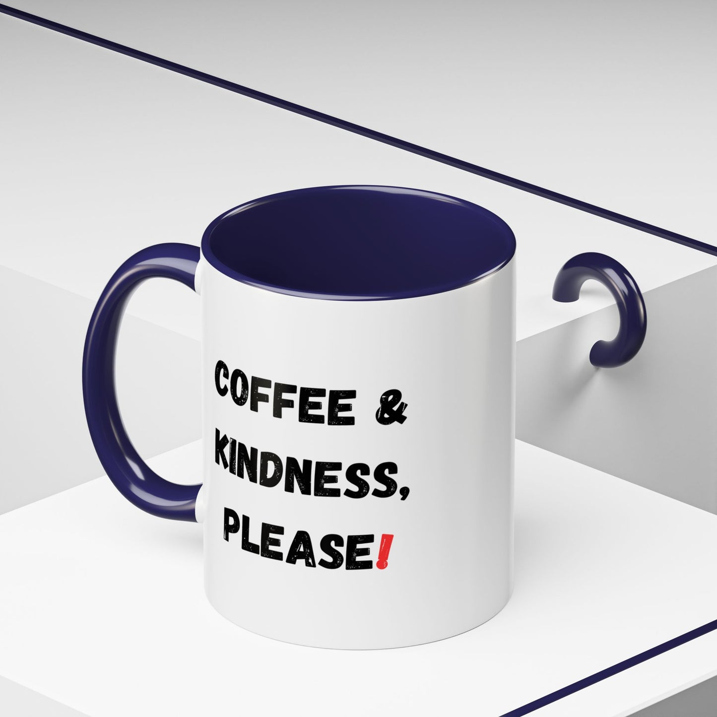 Coffee & Kindness Mug - Inspirational Coffee Cup, Gift for Friends, Office Decor, Encouragement, Morning Motivation