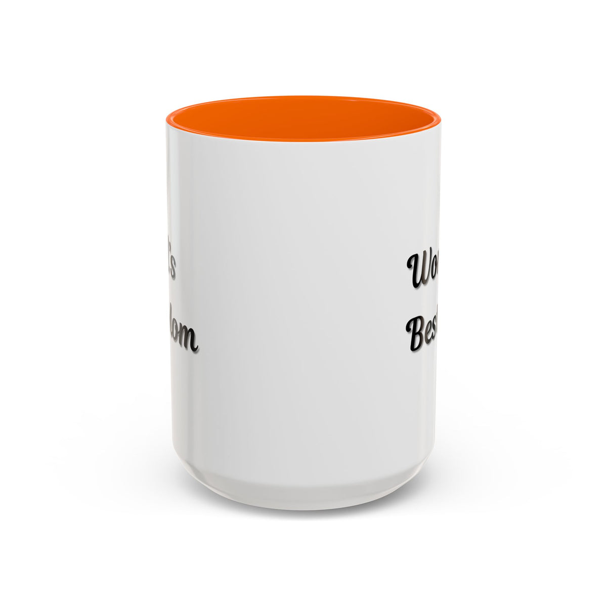 Black-Trim ceramic mug with "World's Best Mom" text, ideal for Mother's Day, by Printify.