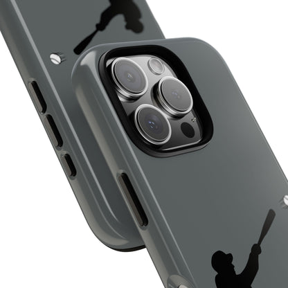 Printify baseball batter phone case, tough protective smartphone cover featuring a baseball player design, ideal for sports fans.