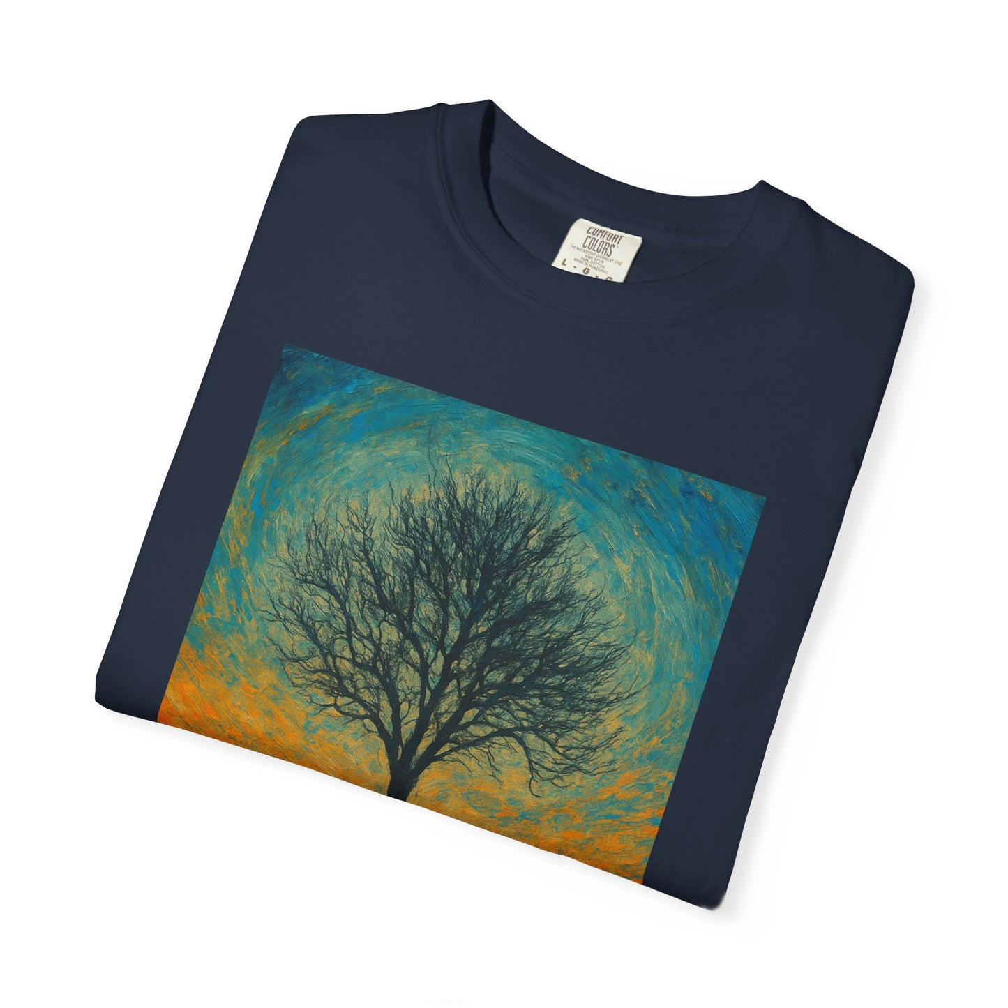 Nature-Themed Unisex Garment-Dyed T-Shirt - Tree Design, Bohemian Tee, Nature Lover Gift, Eco-Friendly Fashion, Casual Wear - TRV