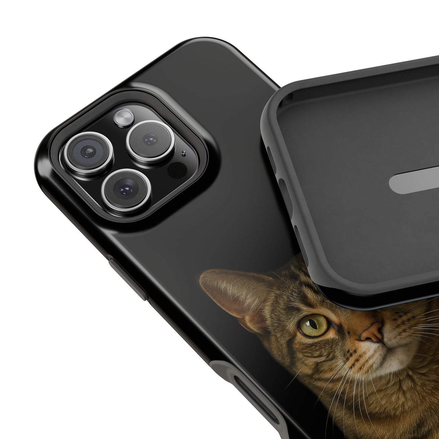 Magnetic Impact-Resistant Phone Case — Realistic Tabby Cat Portrait