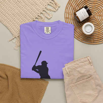 Unisex Baseball Silhouette Tee, Casual Wear, Sports Fan Apparel, Gift for Athletes, Summer Outing Outfit, Soft Cotton Shirt