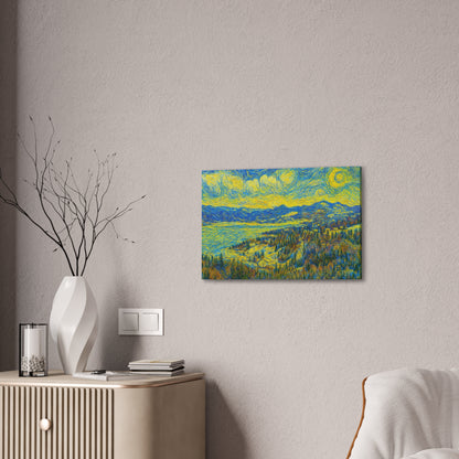 Vibrant Canvas Art, Framed Wall Decor, Modern Home Decor, Landscape Painting, Gift for Art Lovers, Art for Living Room