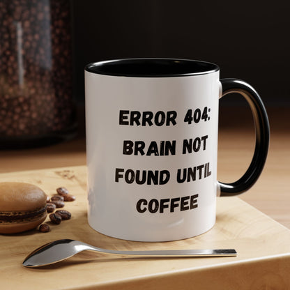 Error 404 Coffee Mug - Perfect for Your Daily Brew, Gift for Programmers, Humor for Coffee Lovers, Office Desk Decor, Nerdy Kitchenware
