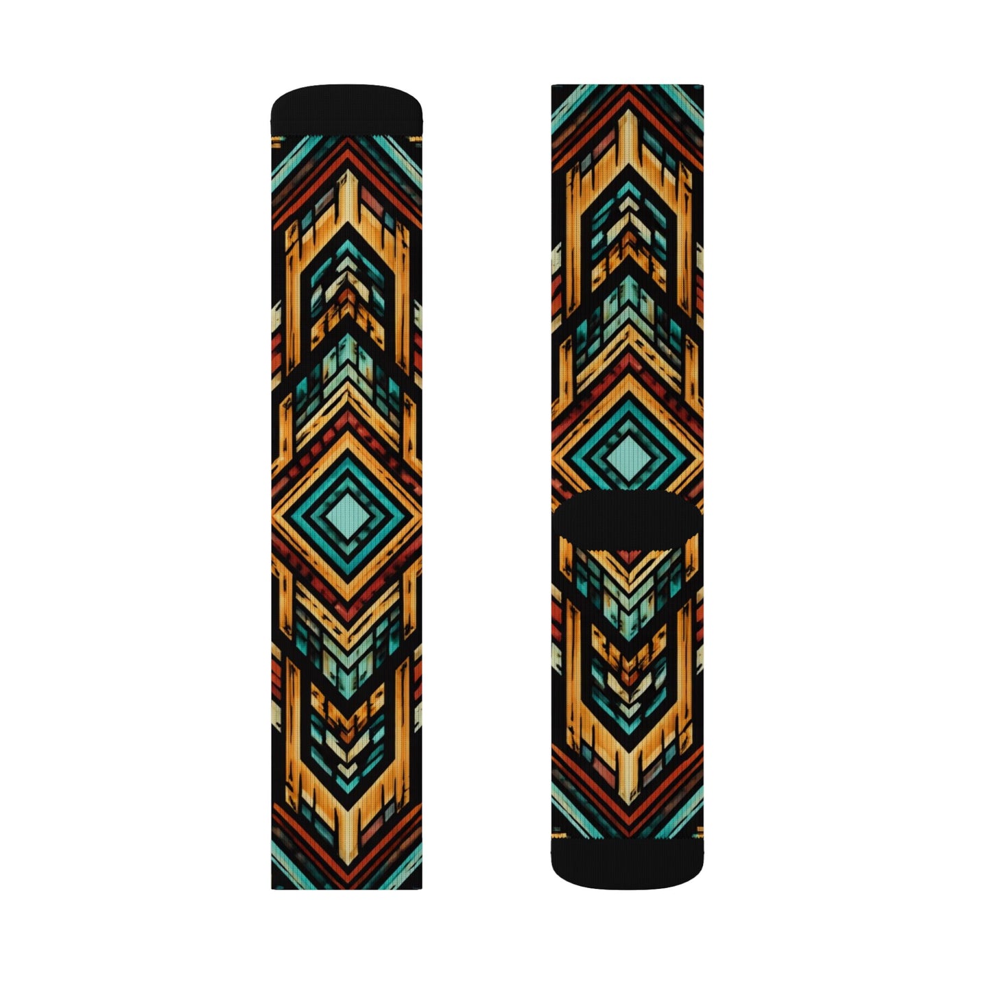 Southwestern Aztec Pattern Socks | Geometric Tribal Print