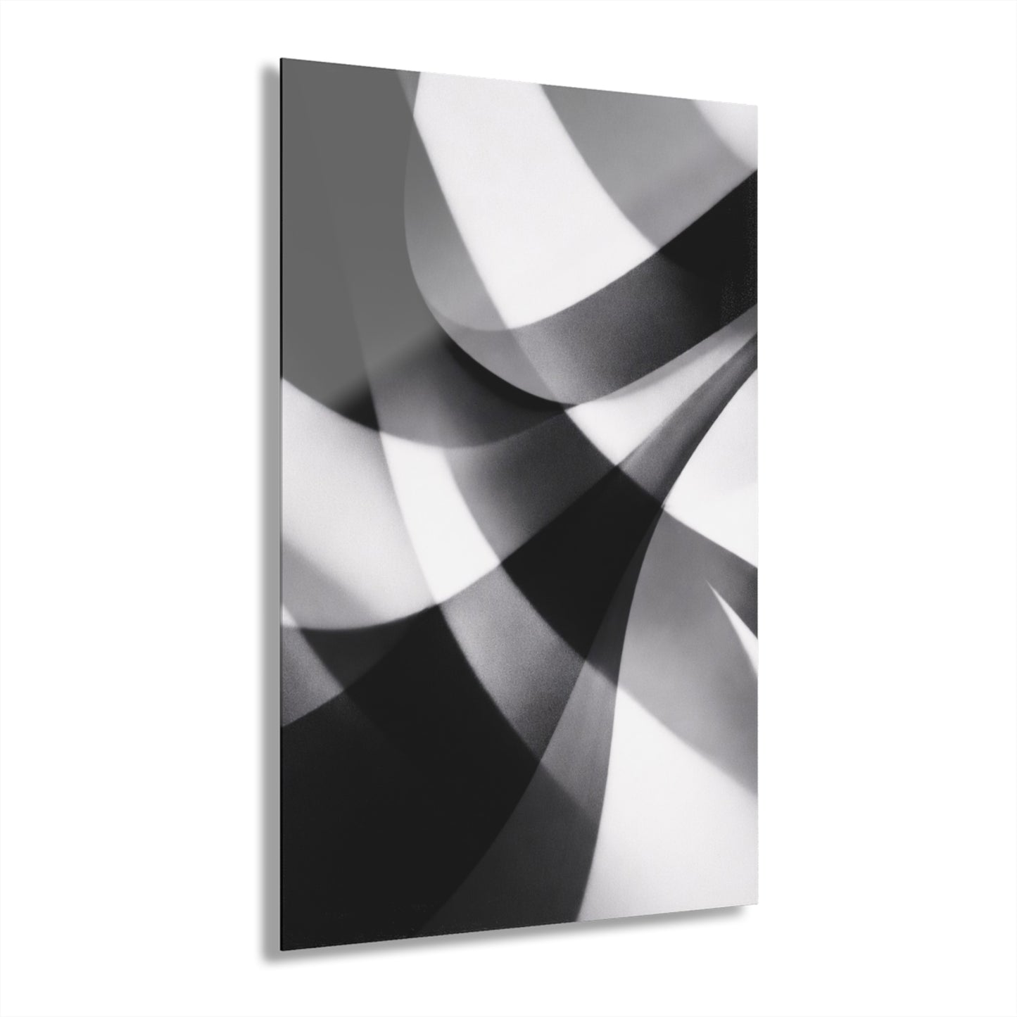 Abstract Black and White Geometric Acrylic Print | Wall Art French Cleat Hanging