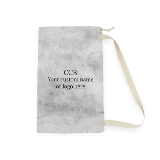 Monogram Initials Laundry Bag | Personalized Name, Canvas Drawstring - TRV