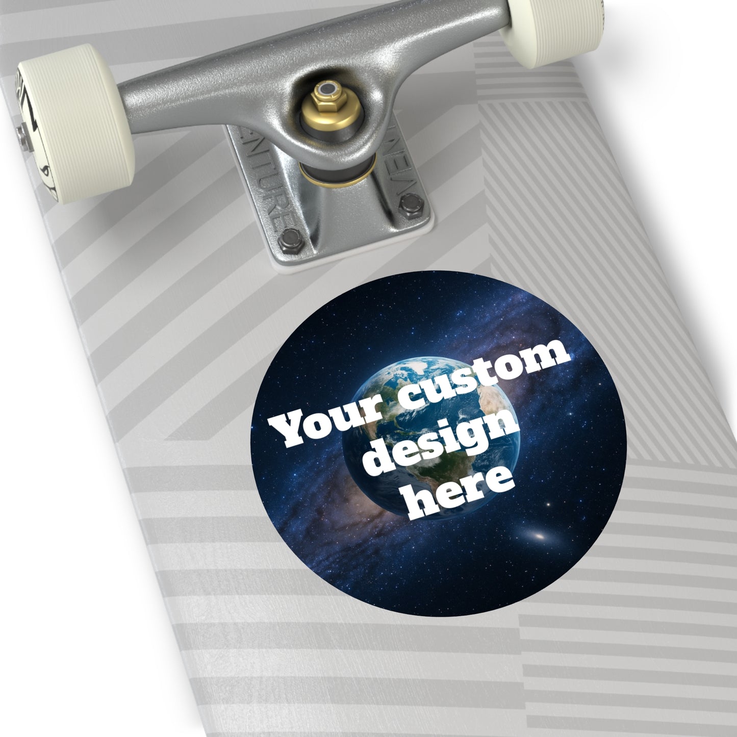 Custom Earth Space Design Round Sticker | Vinyl Circle Decal - TRV
