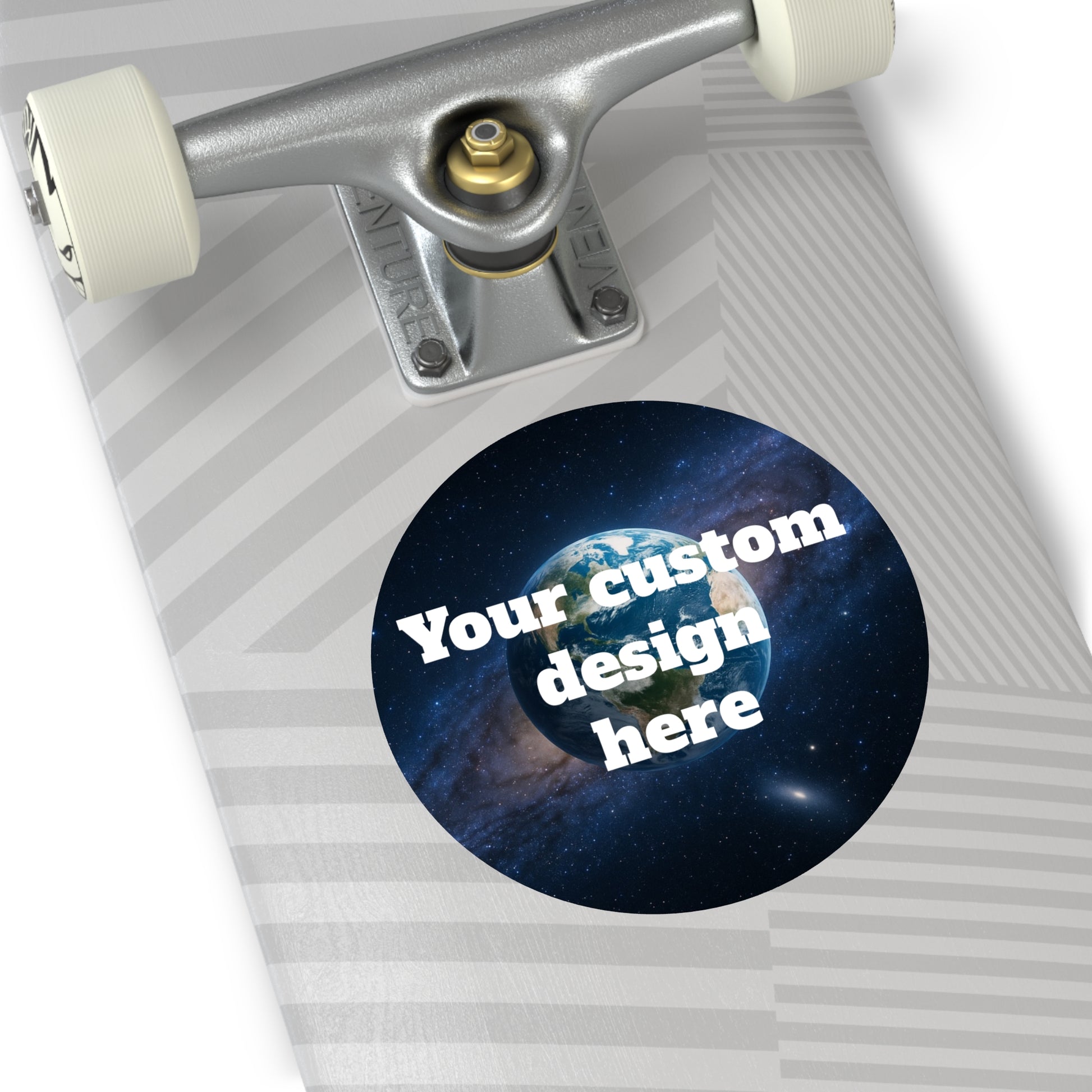 Custom Earth Space Design Round Sticker | Vinyl Circle Decal - TRV