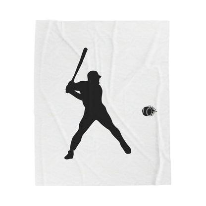 Baseball Player Plush Blanket | Soft Sports Throw, Cozy Gift for Athletes, Home Decor, Game Day Blanket, Perfect for Birthdays - TRV