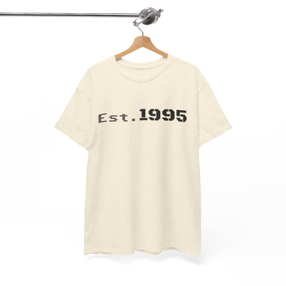 Vintage minimalist born in 1995 T-shirt by Printify, featuring a clean design celebrating a 1995 birthday.
