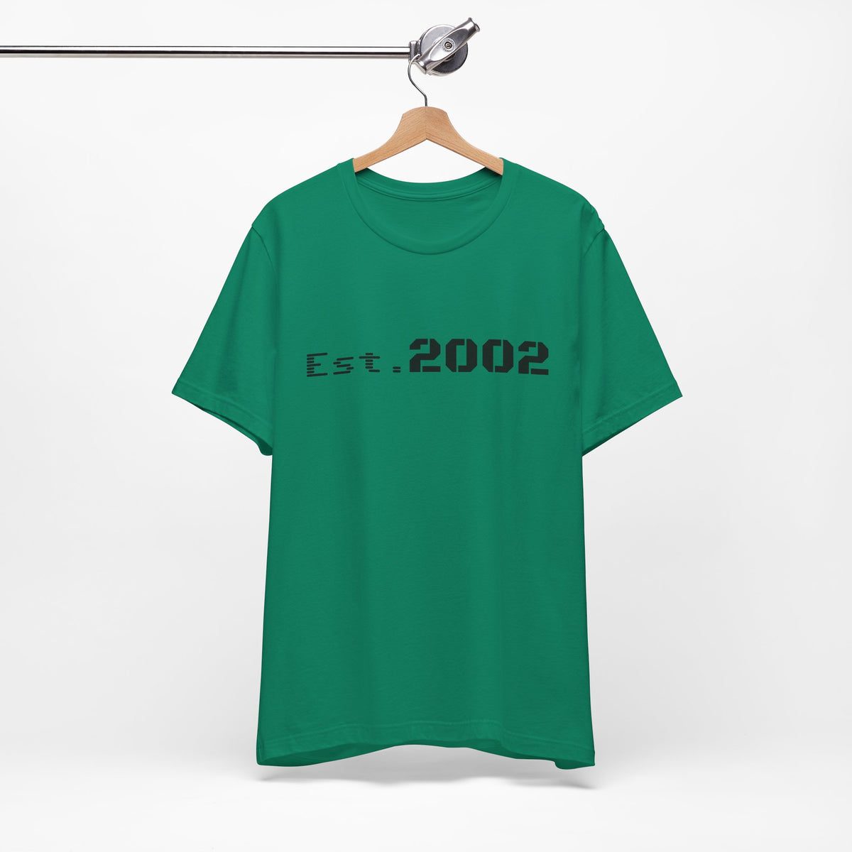Vintage Est. 2002 T-Shirt by Printify featuring a classic design celebrating the year established, perfect for anniversary celebrations.