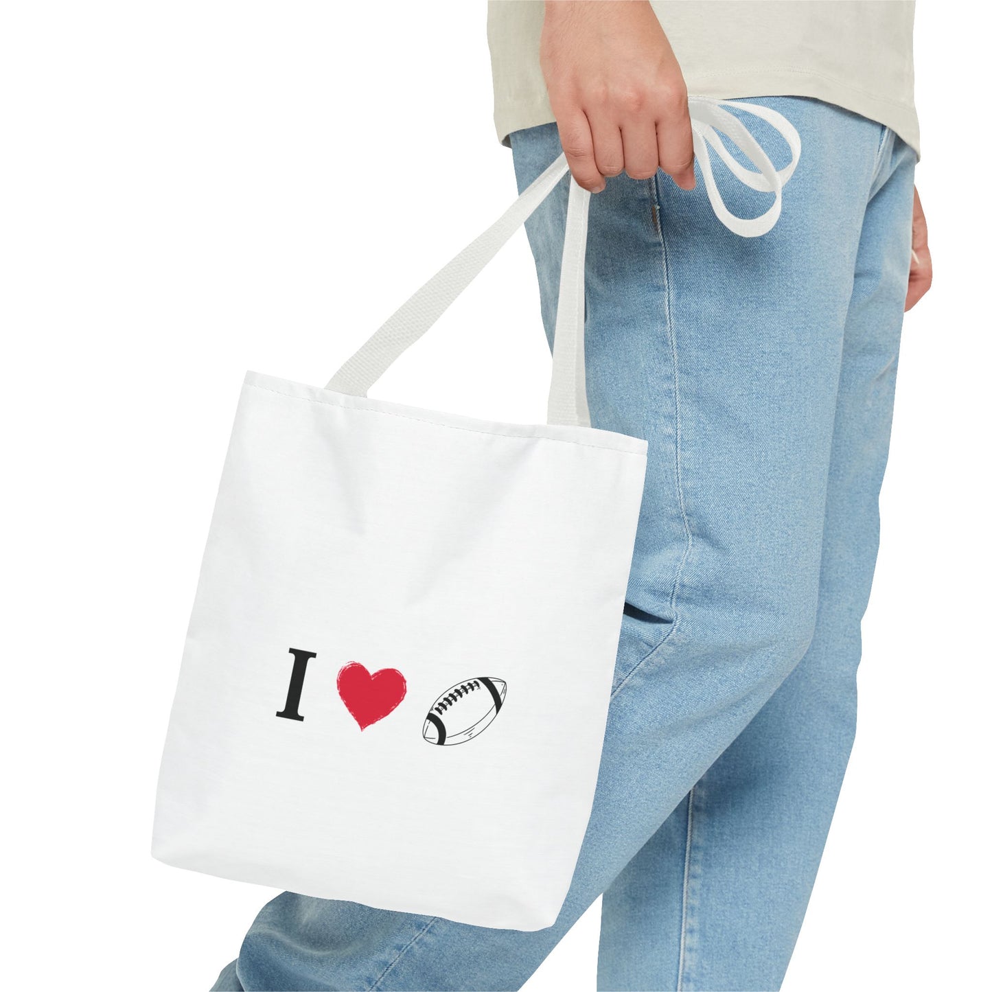 Football Lover's Tote Bag - Perfect for Game Day, Sports Events, Gifts for Fans, Eco-Friendly Carryall, Personal Use, Travel Bag - TRV