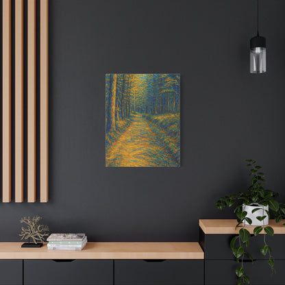 Van Gogh Style Forest Canvas Art | Nature Wall Decor, Home Office Accent, Gift for Nature Lovers, Gallery Wrapped, Living Room Wall Art - TRV