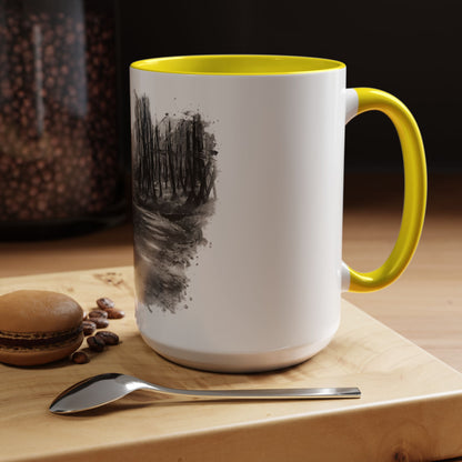 Moody Abstract Forest Coffee Mug | Unique Gift for Nature Lovers, Cozy Home Decor, Perfect for Coffee, Tea, and Hot Chocolate - TRV