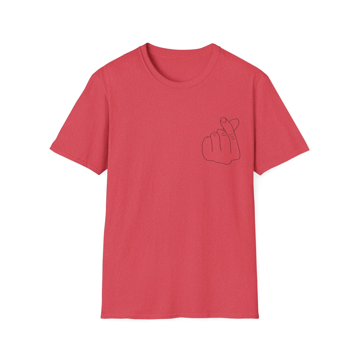 Trendy Unisex Softstyle T-Shirt with Love Hand Gesture Design