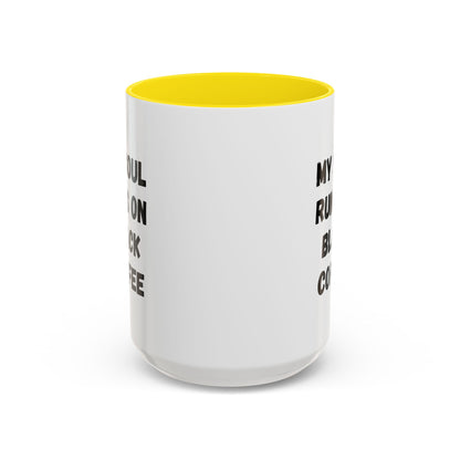 Funny Coffee Mug - My Soul Runs on Black Coffee | Perfect Gift for Coffee Lovers, Office Mugs, Tea, Barista, Halloween