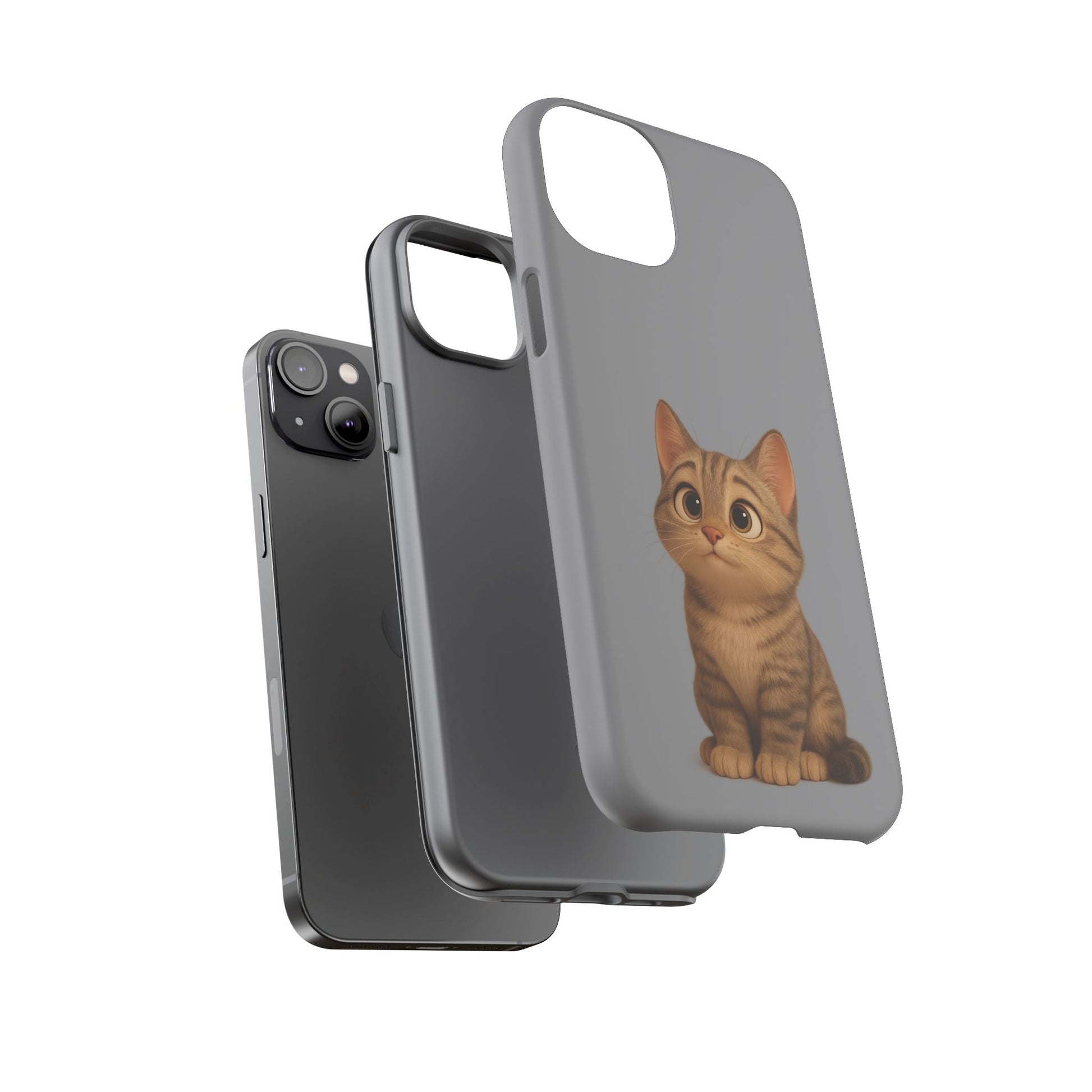 Cute Cat Phone Case, Kawaii Pet Accessory, Gift for Cat Lovers, Animal Phone Cover for Kids, Unique Kitty Design, Birthdays, Holidays - TRV