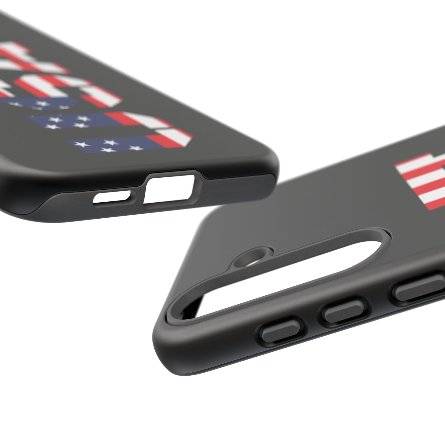 USA patriotic American flag tough phone case by Printify, featuring a bold flag design on a durable protective cover.