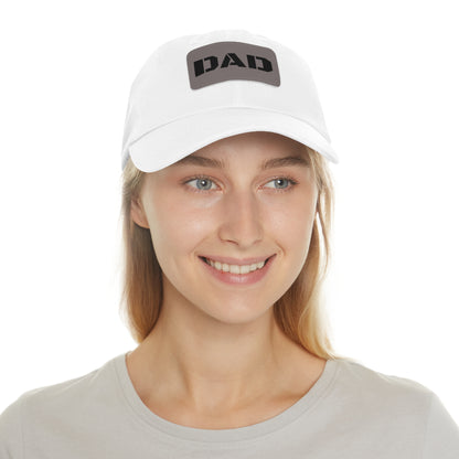 Stylish Dad Hat with Leather Patch | Perfect Gift for Fathers Day, Casual Wear, Dad's Birthday, Outdoor Activities