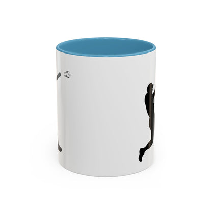 Baseball Player Accent Coffee Mug, Sports Gift, Baseball Lover Mug, Unique Coffee Cup, Personalized Sports Mug - TRV