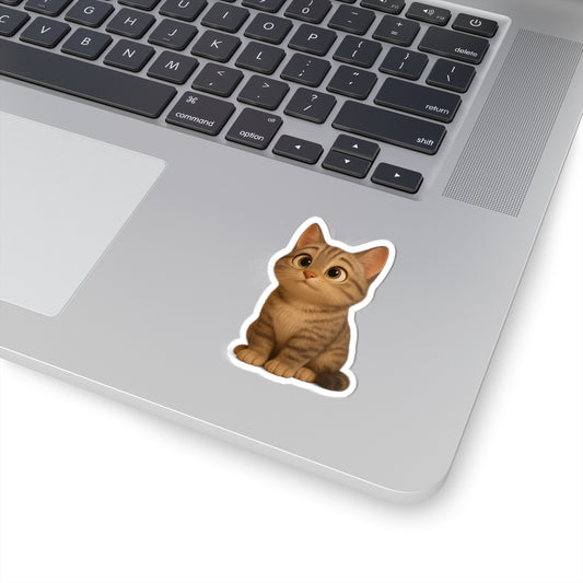 Adorable Cat Kiss-Cut Stickers, Cute Cat Decor, Pet Lover Gifts, Laptop Stickers, Kids' Room Decor - product image
