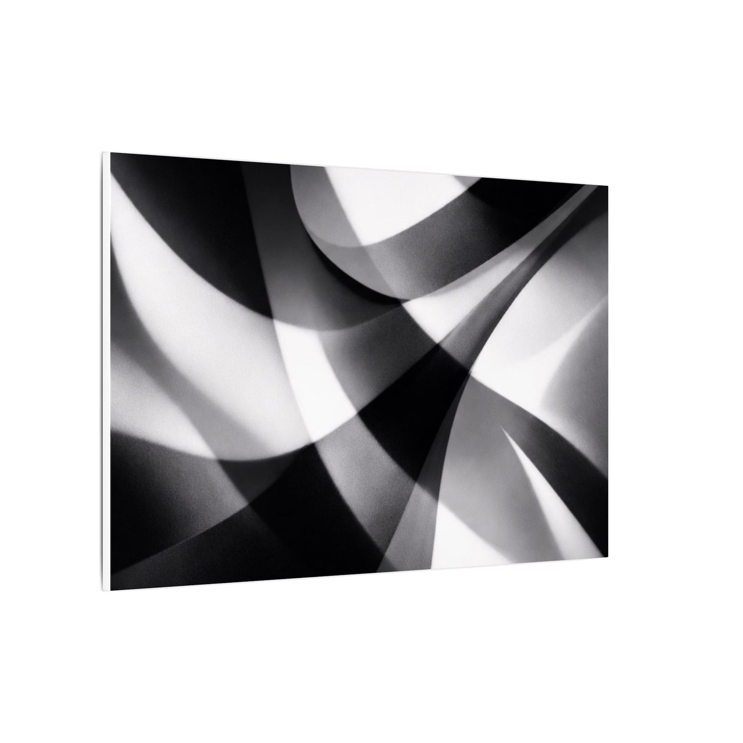 Abstract Black and White Swirl Matte Canvas