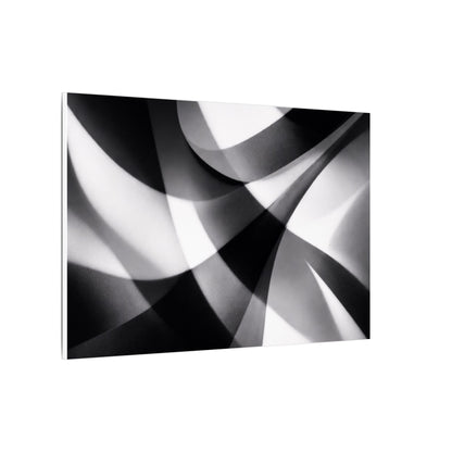 Abstract Black and White Swirl Matte Canvas