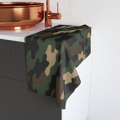 Camouflage Hand Towel, Military Decor, Bath Accessories, Fishing Gear, Outdoor Camping Gift, Home Essentials