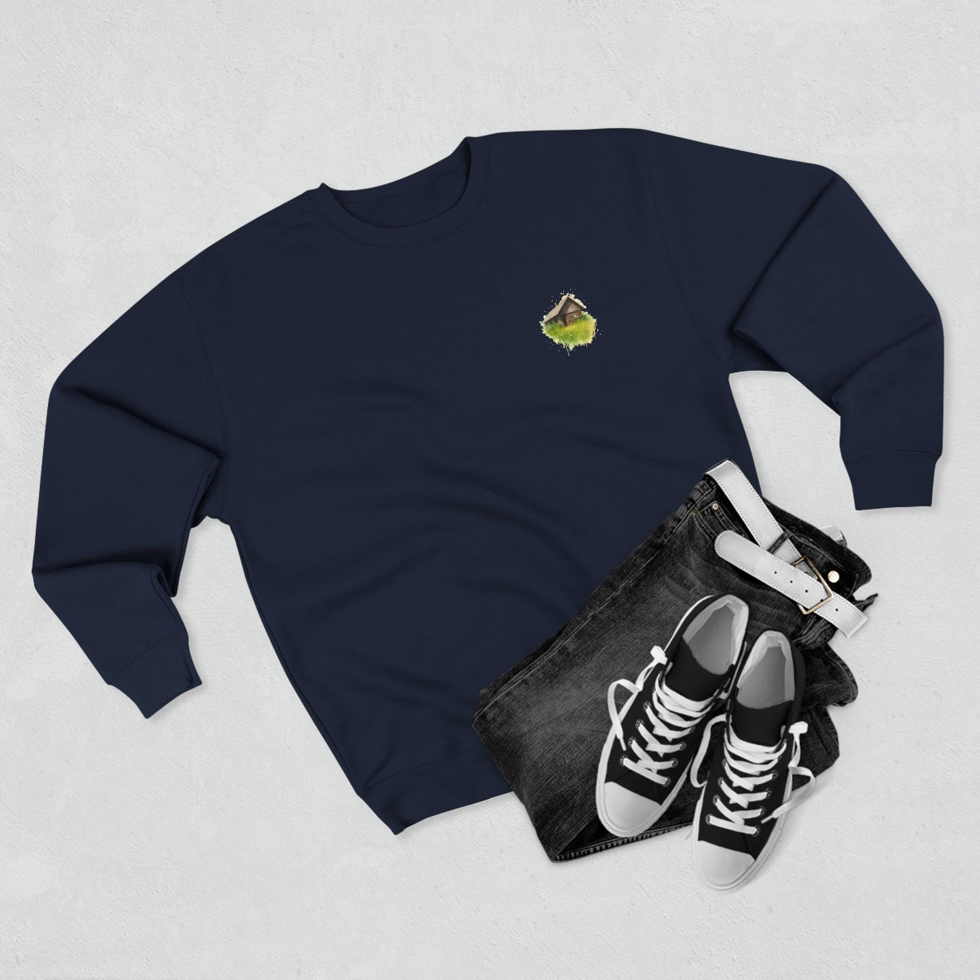 Cozy Art Print Crewneck Sweatshirt: Nature Lover, Graphic Sweater, Unique Gift, Home Decor Apparel, Casual Style - TRV