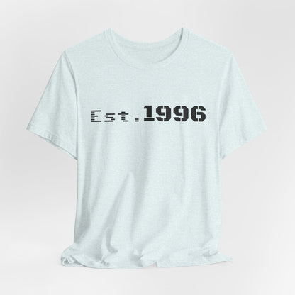 Vintage Est. 1996 T-shirt by Printify with bold printed design, perfect as a birth year birthday gift or casual wear.