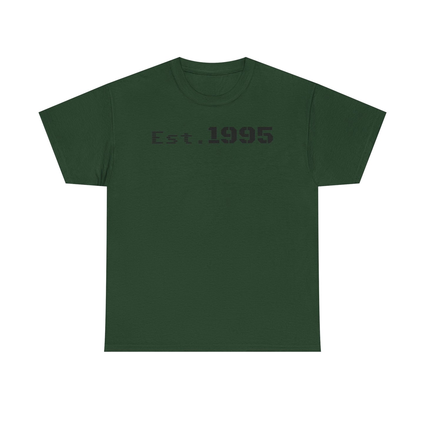 Unisex Heavy Cotton Tee - Est. 1995, Vintage Birthday Gift, Customizable Tee, Retro Unisex Shirt, Casual Everyday Wear