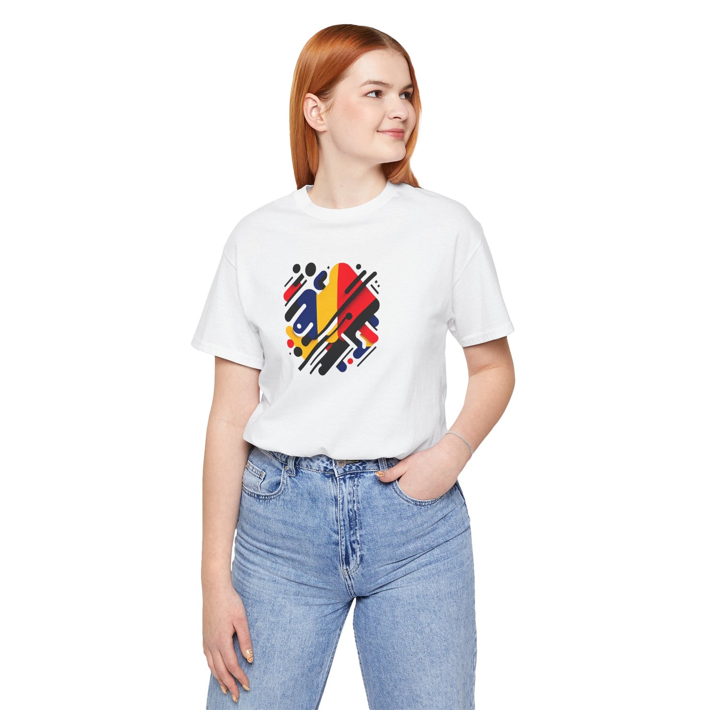 Artistic Heart Unisex Jersey Tee - Vibrant Graphic Tee, Casual Wear, Gift for Art Lovers, Birthday Surprise, Everyday Comfort - TRV