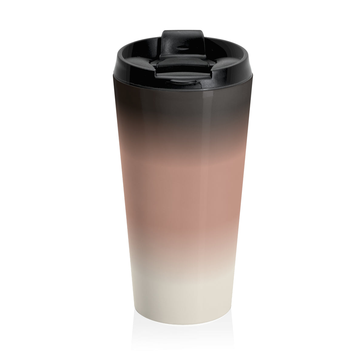 Neutral ombre 15oz insulated stainless steel travel mug - view 2
