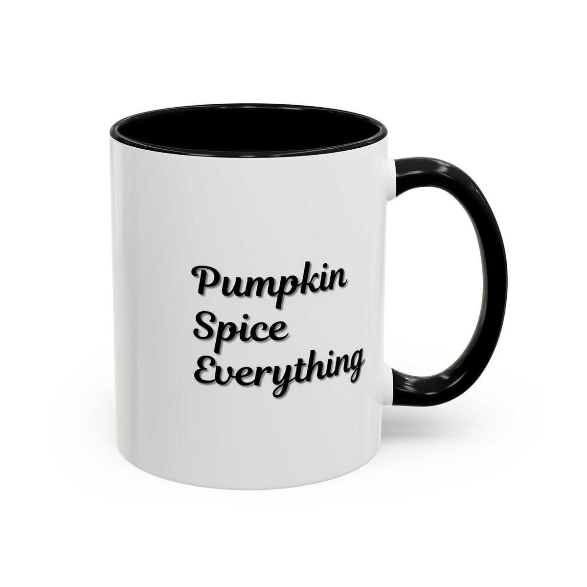 Printify Pumpkin Spice Accent Coffee Mug featuring fall-themed design and 11oz capacity, perfect for seasonal coffee enjoyment.