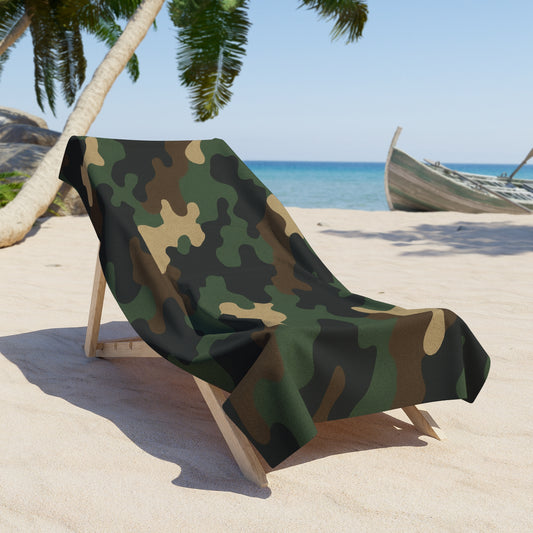 Camouflage Beach Towel, Summer Essentials, Poolside Accessory, Military Theme Towel, Outdoor Fun, Gift for Beach Lovers