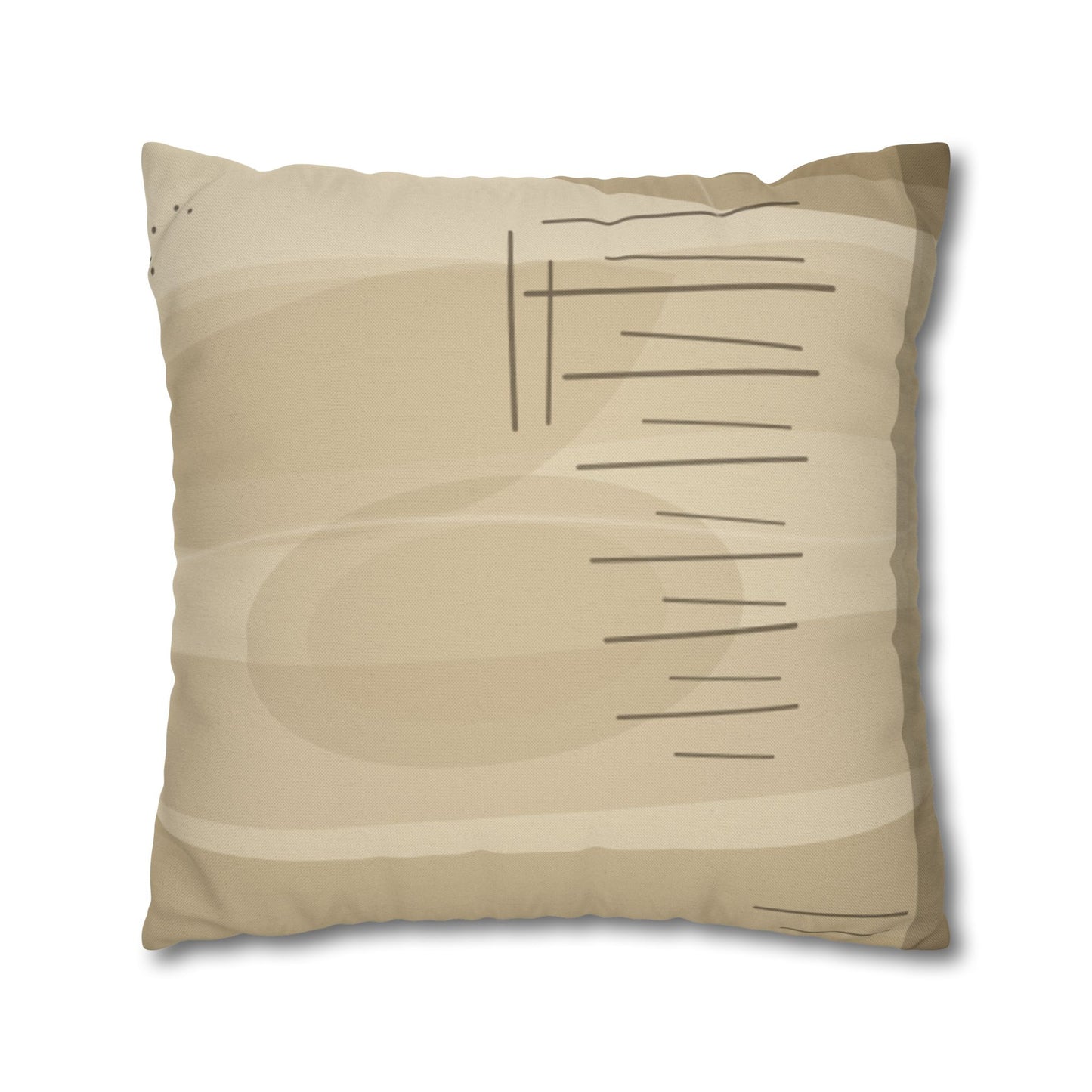 Neutral Abstract Brushstroke Pillowcase | Square Decorative Pillowcase - TRV