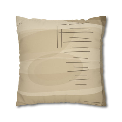 Neutral Abstract Brushstroke Pillowcase | Square Decorative Pillowcase - TRV