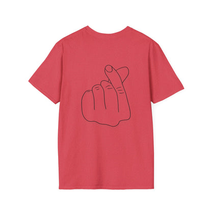 Trendy Unisex Softstyle T-Shirt with Love Hand Gesture Design
