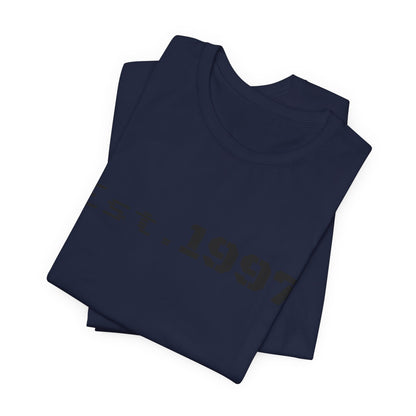 Vintage 1997 Established T-Shirt by Printify featuring a classic design and comfortable cotton fabric.