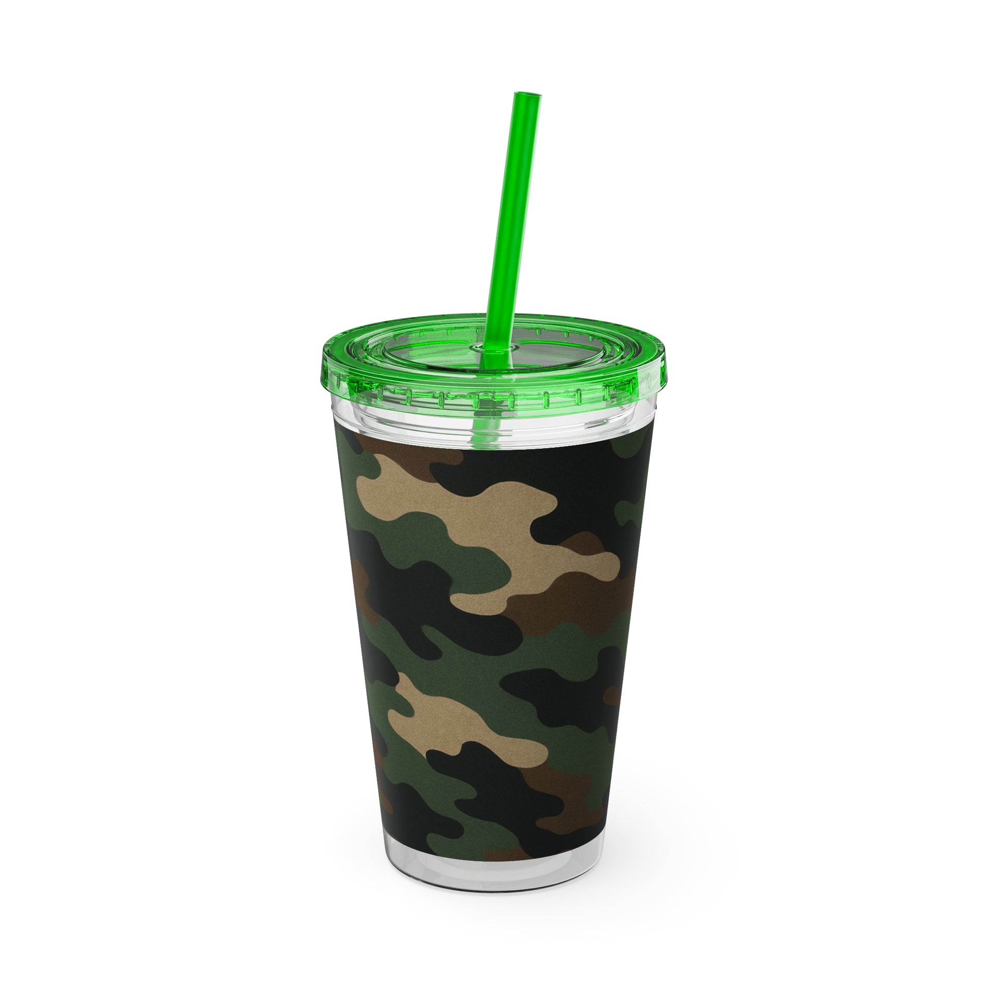 Stylish Camo Tumbler, 16oz Cup with Straw, Perfect for Outdoor Adventures, Gifts for Him, Travel Mug, Eco-friendly Drinkware, Camping - TRV