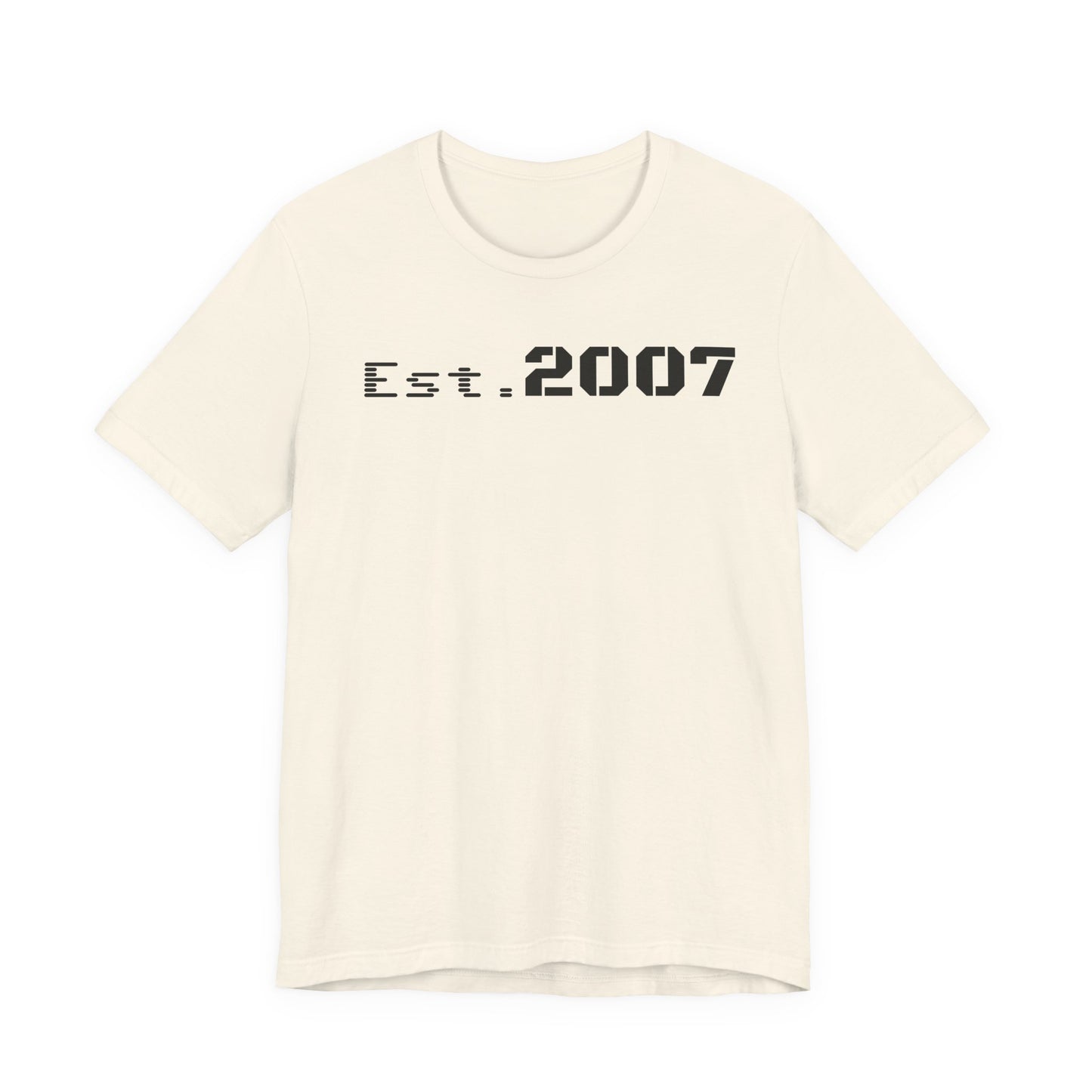 Unisex Casual Tee with Established 2007, Vintage T-Shirt, Anniversary Gift, Birthday Shirt, Year Established Top