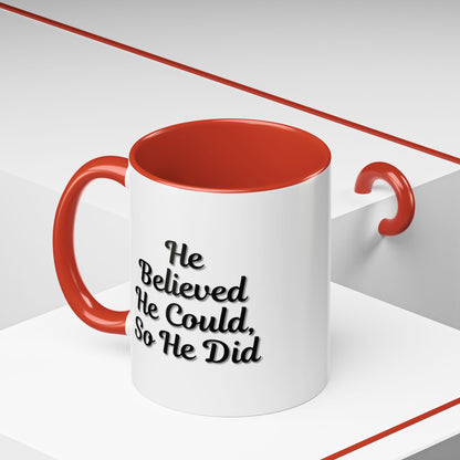 Printify "He Healed He Could So He Did" inspirational coffee mug with motivational quote and ceramic design.