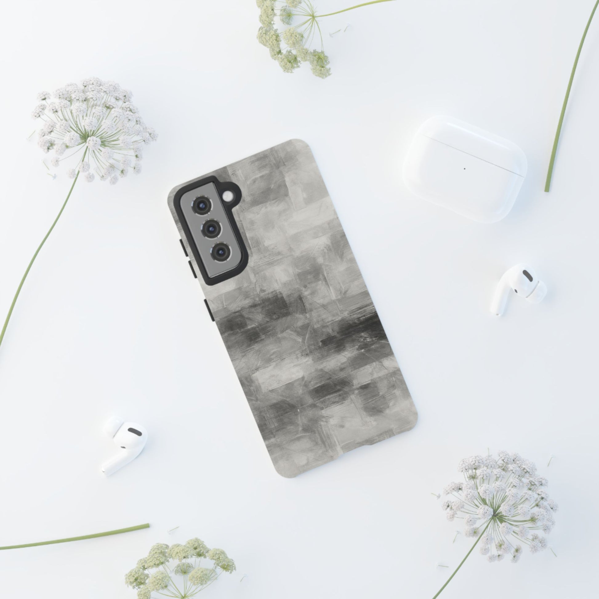 Stylish Phone Case for Tough Protection, Marble Grey Design, Customizable Gift for Her, Unisex Mobile Accessory, Birthday Present, [...] - TRV
