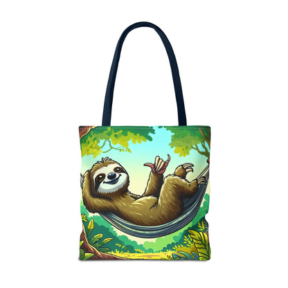 Eco-friendly sloth tote bag featuring a cute animal design, perfect for animal lovers and casual outings.