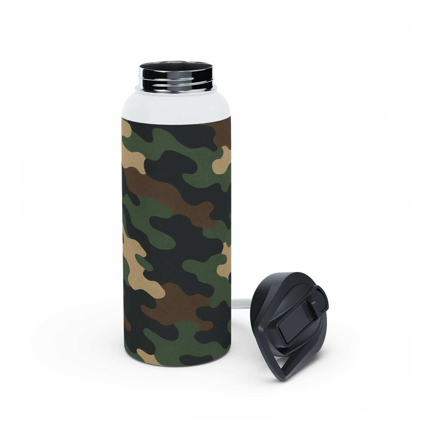 Camo Stainless Steel Water Bottle — Insulated Outdoor Bottle